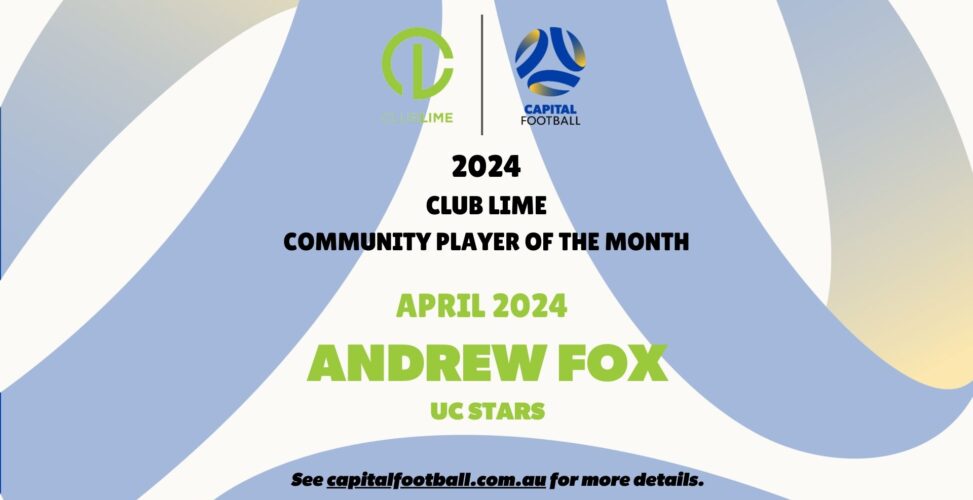 CLUB LIME MALE COMMUNITY PLAYER OF THE MONTH: ANDREW FOX (UC STARS)